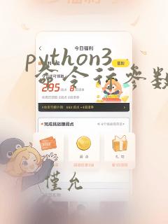 python3 命令行参数