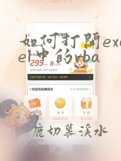 如何打开excel中的vba