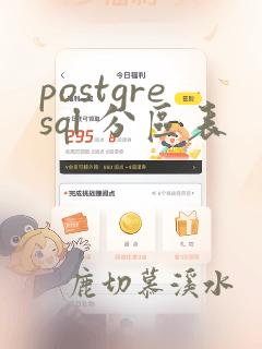 postgresql 分区表
