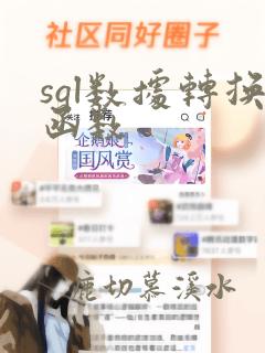 sql数据转换函数