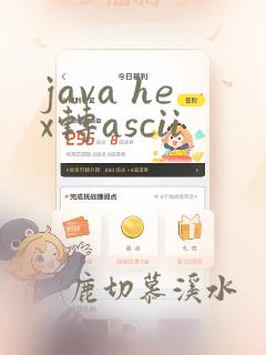 java hex转ascii