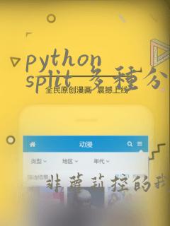python split 多种分隔符