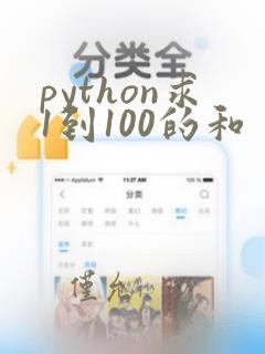 python求1到100的和