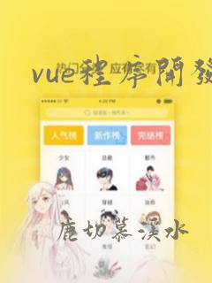 vue程序开发