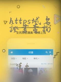 https域名证书查询