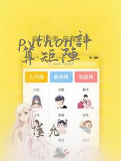 python计算矩阵