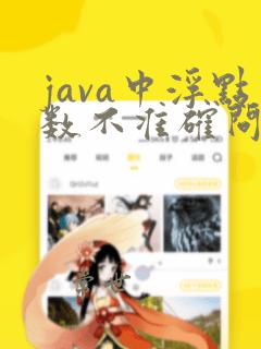 java中浮点数不准确问题