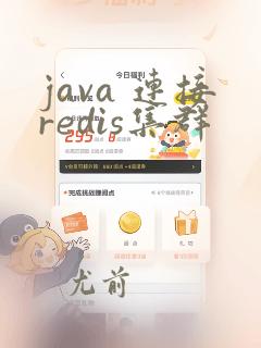 java 连接redis集群