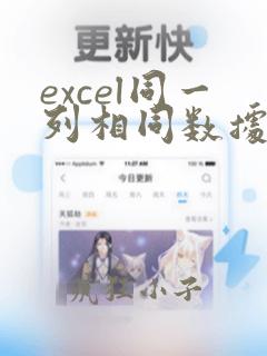 excel同一列相同数据个数
