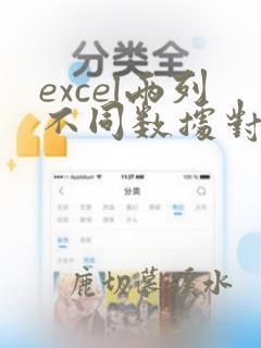 excel两列不同数据对比找不同
