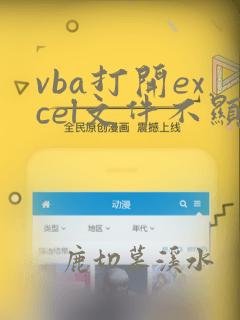 vba打开excel文件不显示