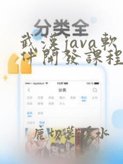 武汉java软件开发课程培训