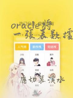 oracle将一张表数据复制到另一张表