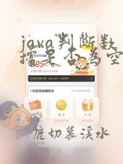 java判断数据是否为空