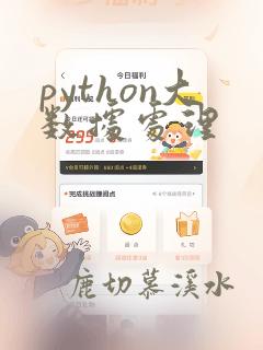 python大数据处理