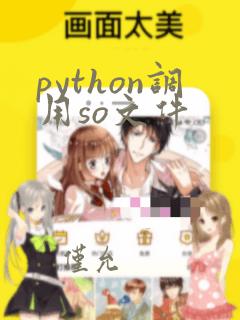 python调用so文件