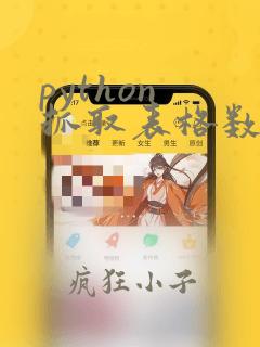 python 抓取表格数据