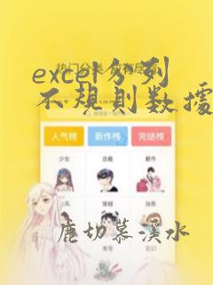 excel分列不规则数据