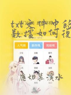 txt文件中的数据如何复制到excel
