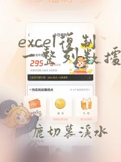 excel复制一整列数据