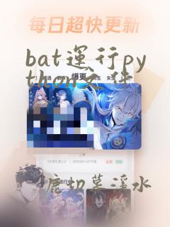 bat运行python文件