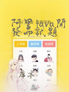 阿里java开发面试题