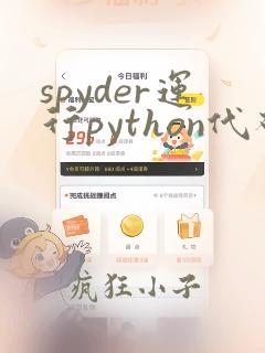 spyder运行python代码