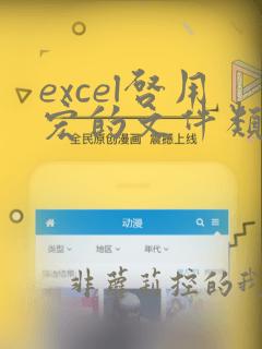 excel启用宏的文件类型
