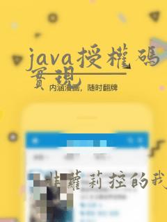 java授权码实现
