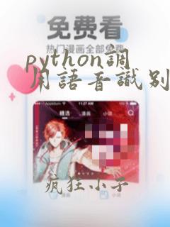 python调用语音识别api