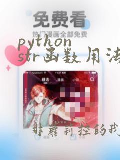 python str函数用法