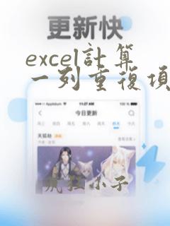 excel计算一列重复项个数