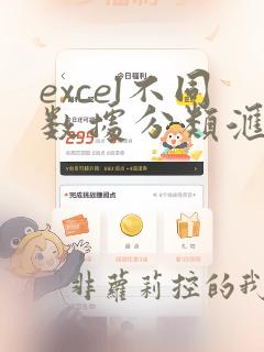 excel不同数据分类汇总求和