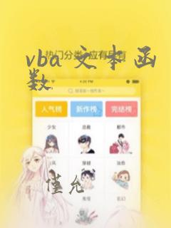 vba 文本函数