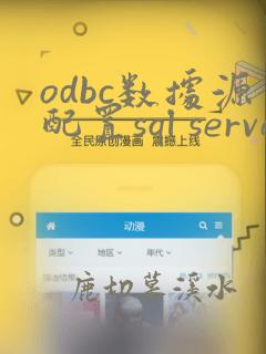 odbc数据源配置sql server