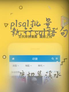 plsql批量执行sql语句