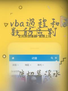 vba过程和函数的区别