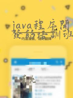 java程序开发的培训班