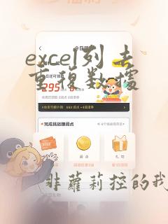 excel列去重复数据