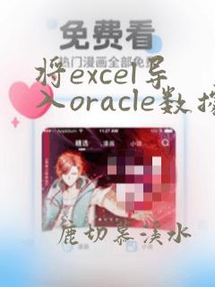将excel导入oracle数据库