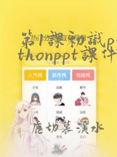 第1课初识pythonppt课件