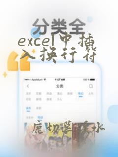 excel中插入换行符