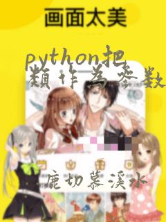 python把类作为参数