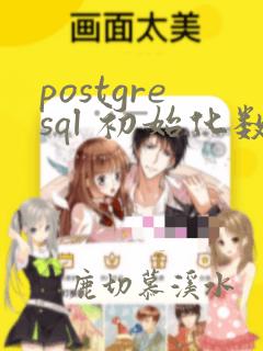 postgresql 初始化数据库