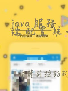 java 服务端 配置 统一管理 框架