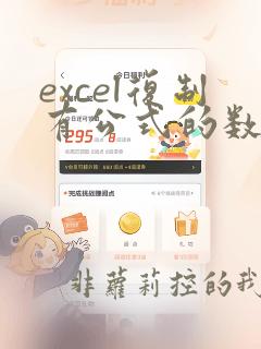 excel复制有公式的数据