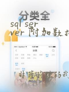 sql server 附加数据库 只读