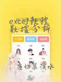 excel教程数据分析