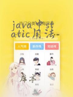 java中static用法