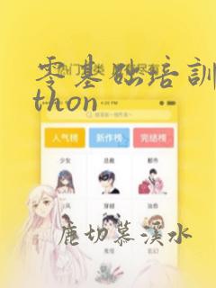 零基础培训python